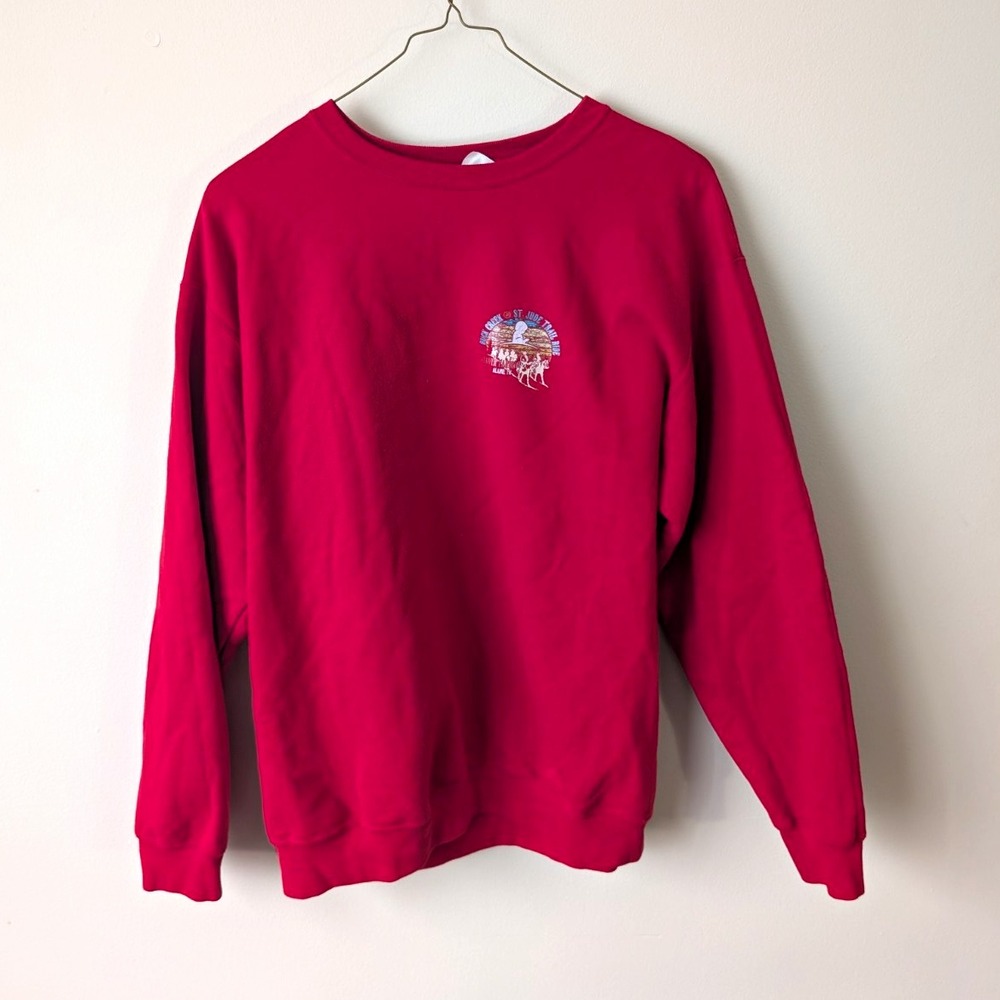 Port & Company Core Fleece Red Crewneck Sweatshirt St. Jude Trail Ride Men's XL